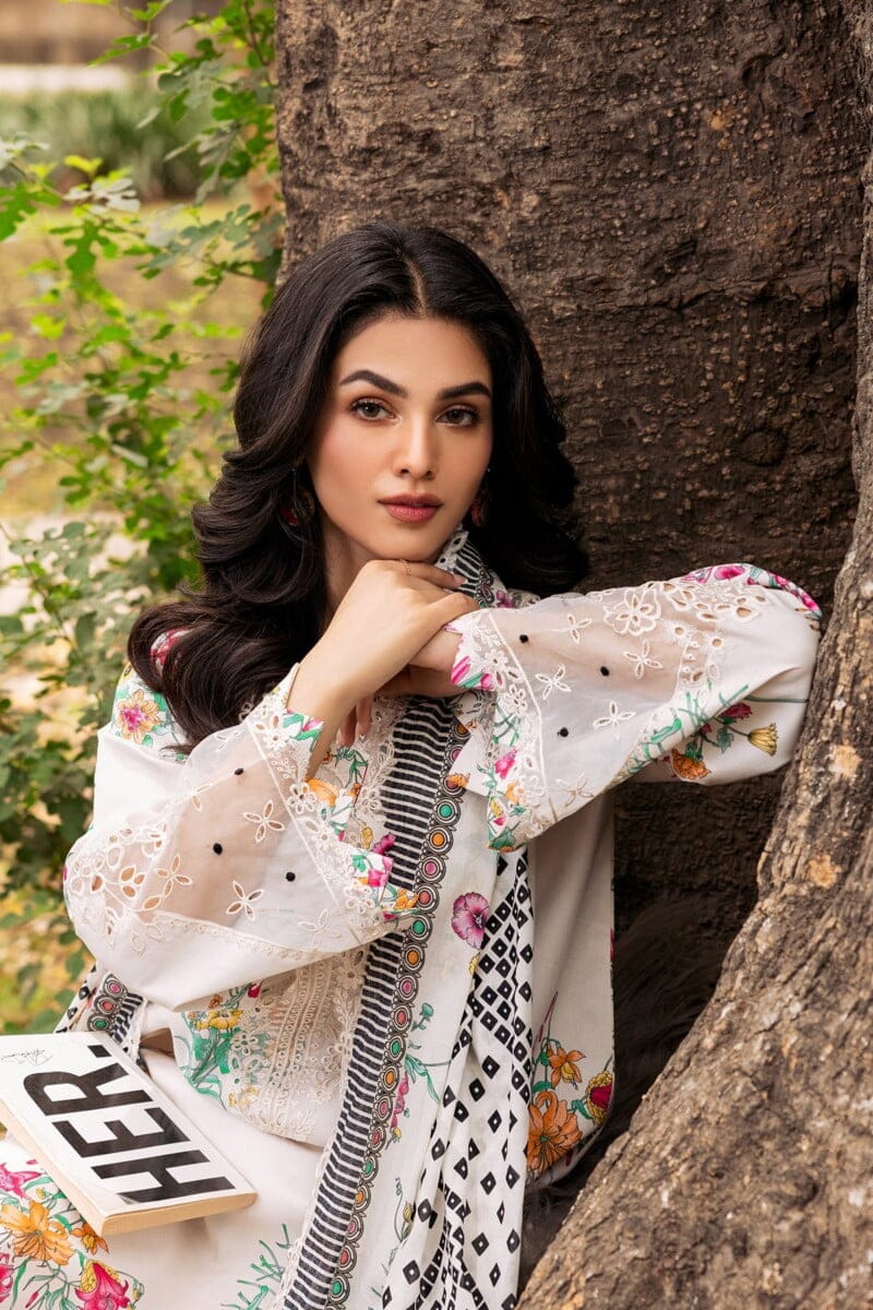 Charizma 3 Pc Unstitched Embroidered Lawn Crn4 06 Range Vol 1 2024