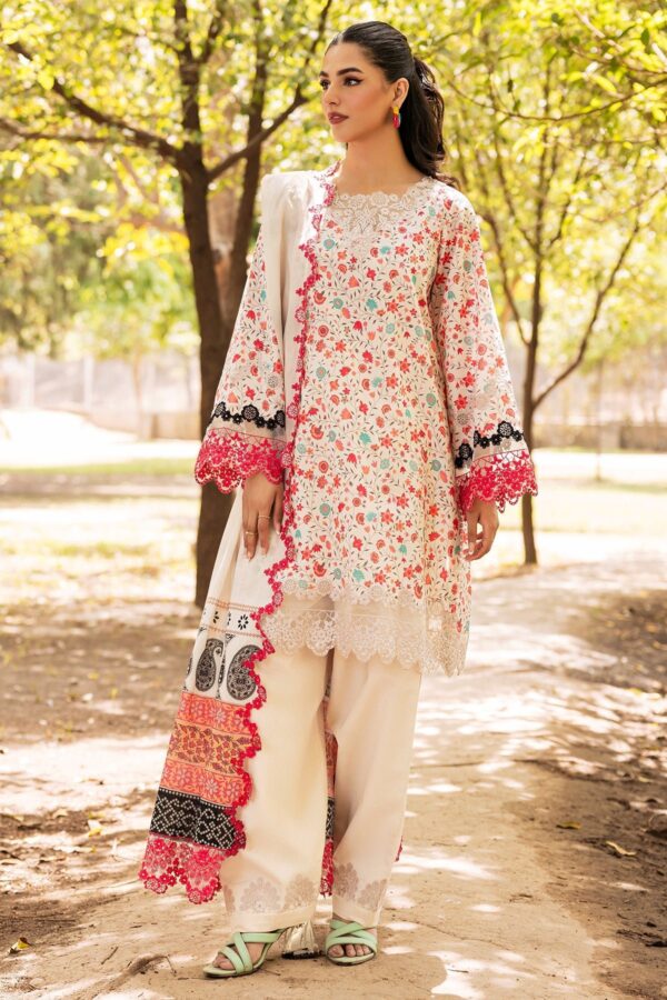 Charizma 3 Pc Unstitched Embroidered Lawn Crn4 04 Range Vol 1 2024