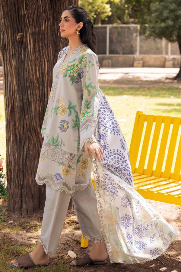 Charizma 3 Pc Unstitched Embroidered Lawn Crn4 03 Range Vol 1 2024