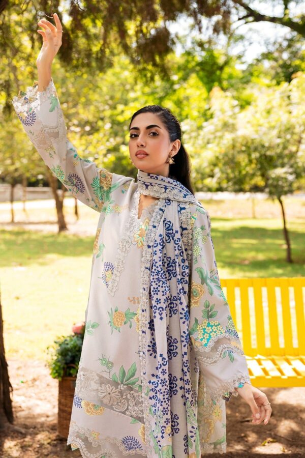 Charizma 3 Pc Unstitched Embroidered Lawn Crn4 03 Range Vol 1 2024