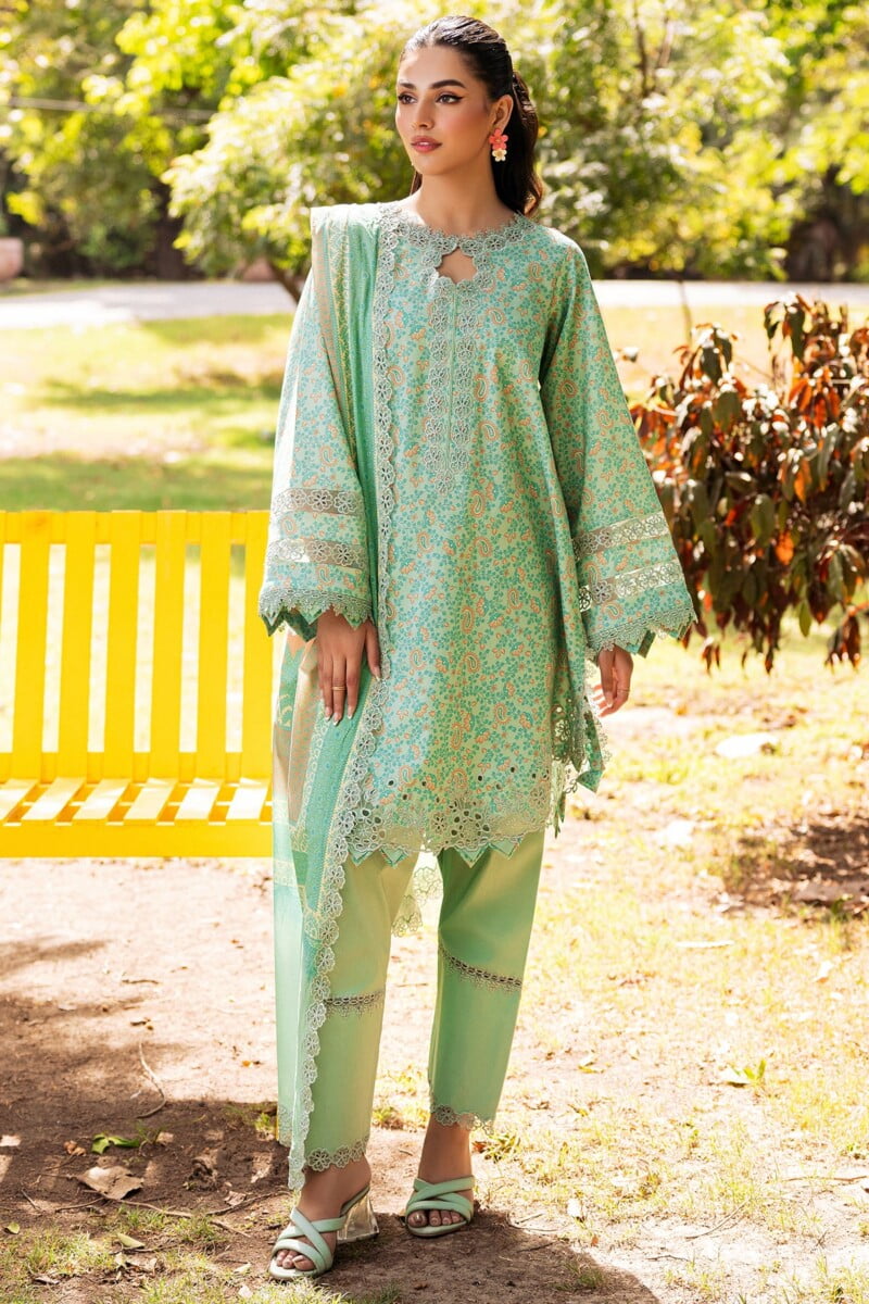 Charizma 3 Pc Unstitched Embroidered Lawn Crn4 10 Range Vol 1 2024