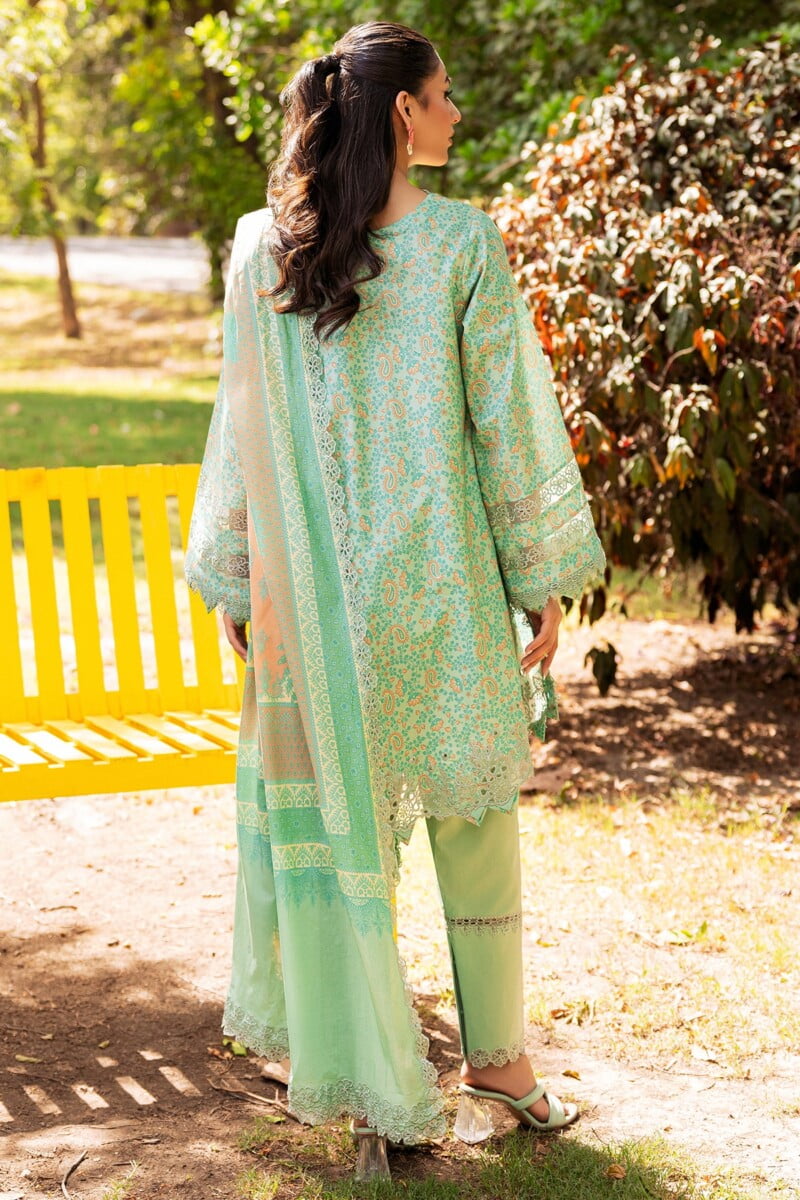 Charizma 3 Pc Unstitched Embroidered Lawn Crn4 10 Range Vol 1 2024