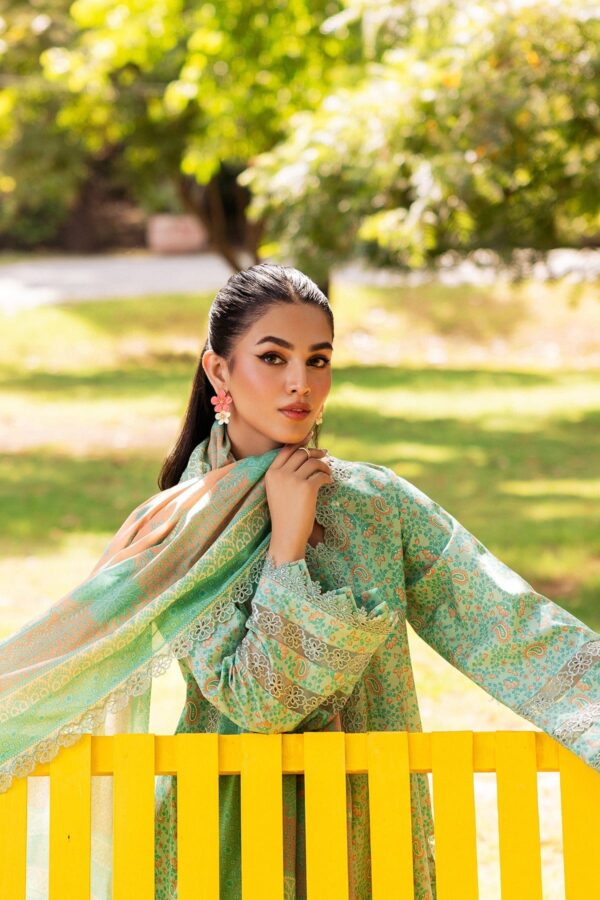 Charizma 3 Pc Unstitched Embroidered Lawn Crn4 10 Range Vol 1 2024