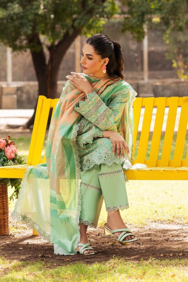 Charizma 3 Pc Unstitched Embroidered Lawn Crn4 10 Range Vol 1 2024