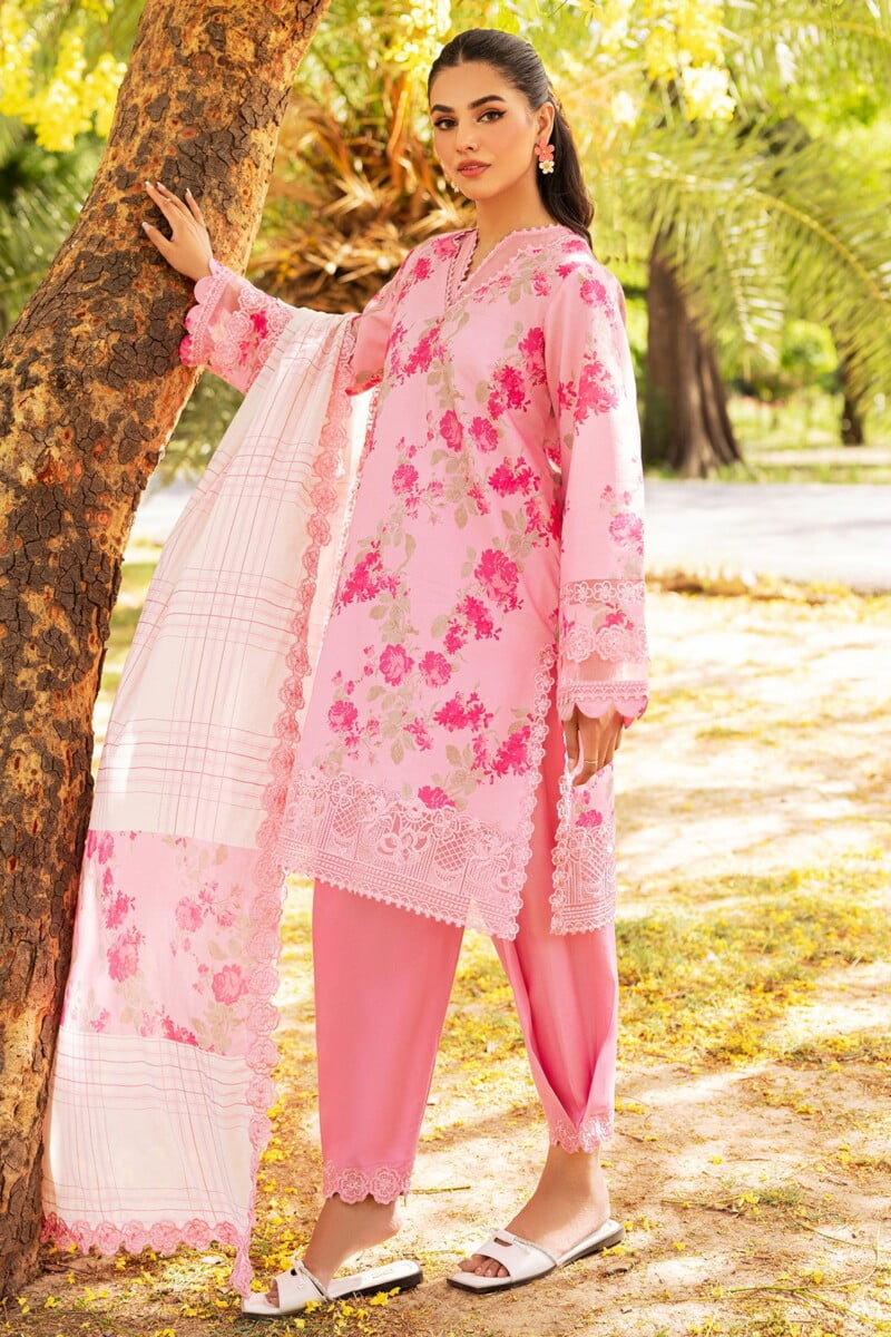 Charizma 3 Pc Unstitched Embroidered Lawn Crn4 07 Range Vol 1 2024