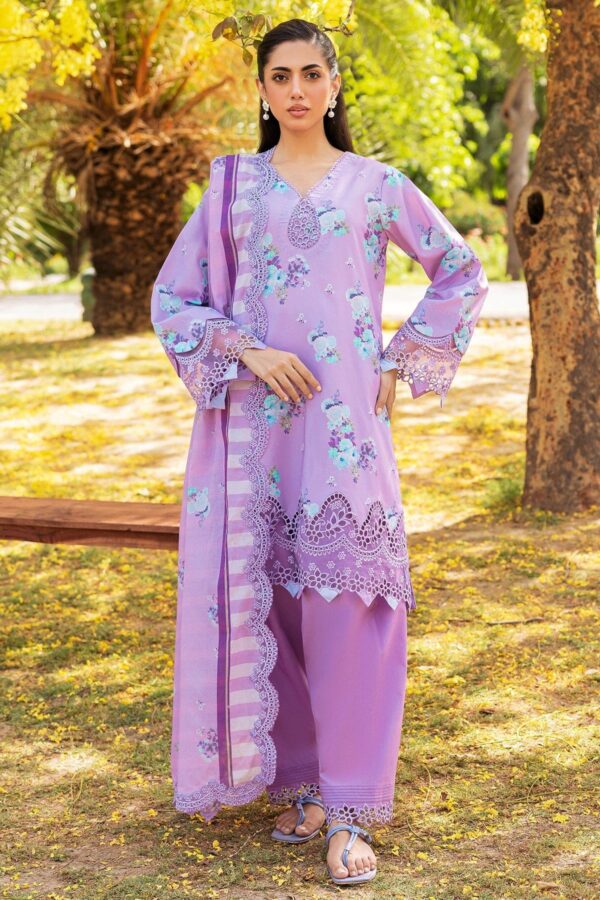 Charizma 3 Pc Unstitched Embroidered Lawn Crn4 01 Range Vol 1 2024