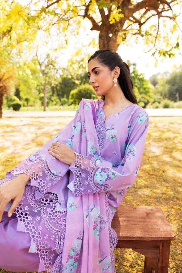 Charizma 3 Pc Unstitched Embroidered Lawn Crn4 01 Range Vol 1 2024