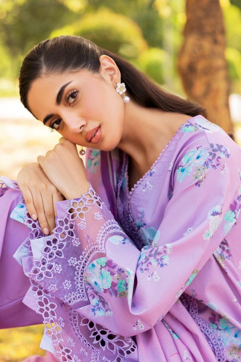 Charizma 3 Pc Unstitched Embroidered Lawn Crn4 01 Range Vol 1 2024