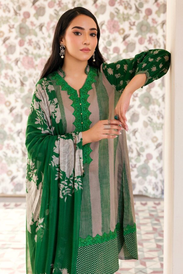 Charizma 3 Pc Embroidered Cotton Shirt With Chiffon Dupatta And Trouser Cnp 4 021