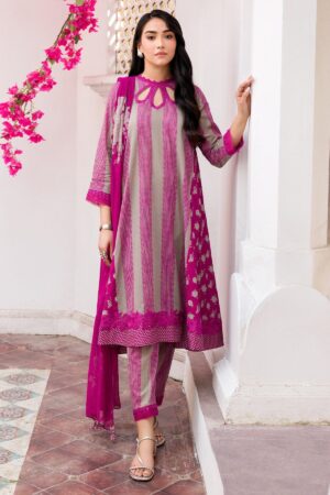 Charizma 3 Pc Printed Lawn Shirt With Chiffon Dupatta And Trouser Cnp 4 06a