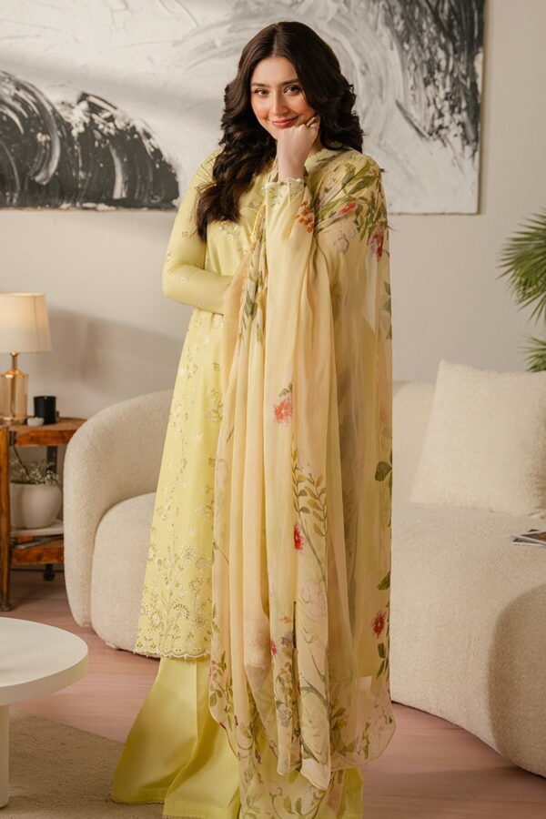 Cross Stitch Sapid Foliate 3 Piece Embroidered Lawn Suit