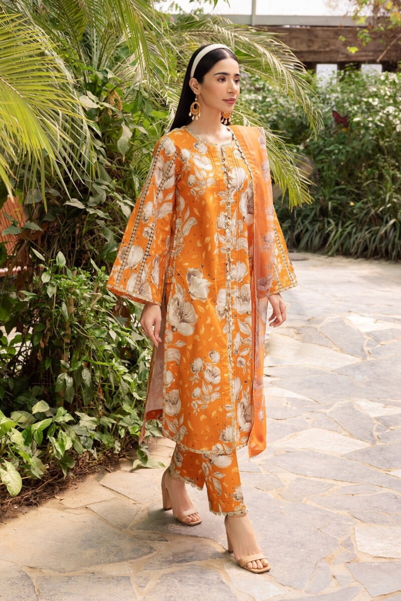 Alizeh Af-Pl-6025-Sunflower Sheen Printed Lawn Collection 2024