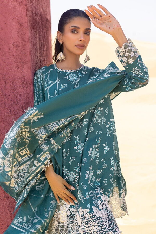 Cross Stitch Teal Serenity 3 Piece Printed Lawn Suit