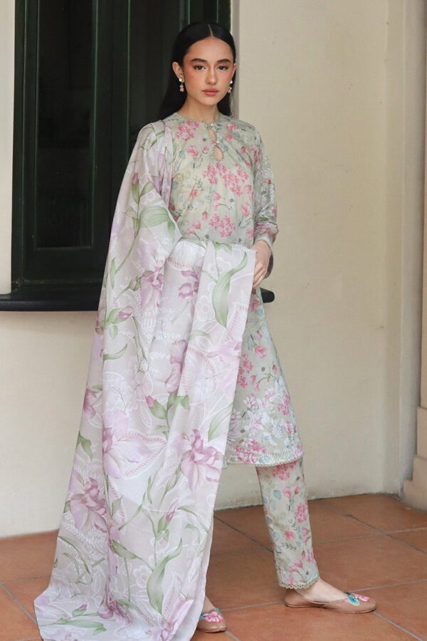 Cross Stitch Olive Aura 3 Piece Printed Lawn Suit