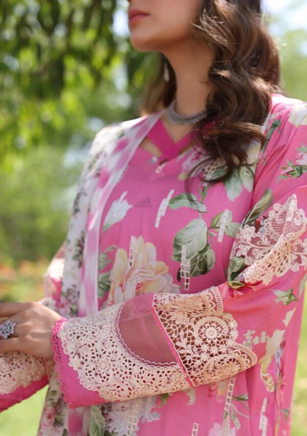 Elaf Eck 03B Pink Muse Print Chikankari 2024