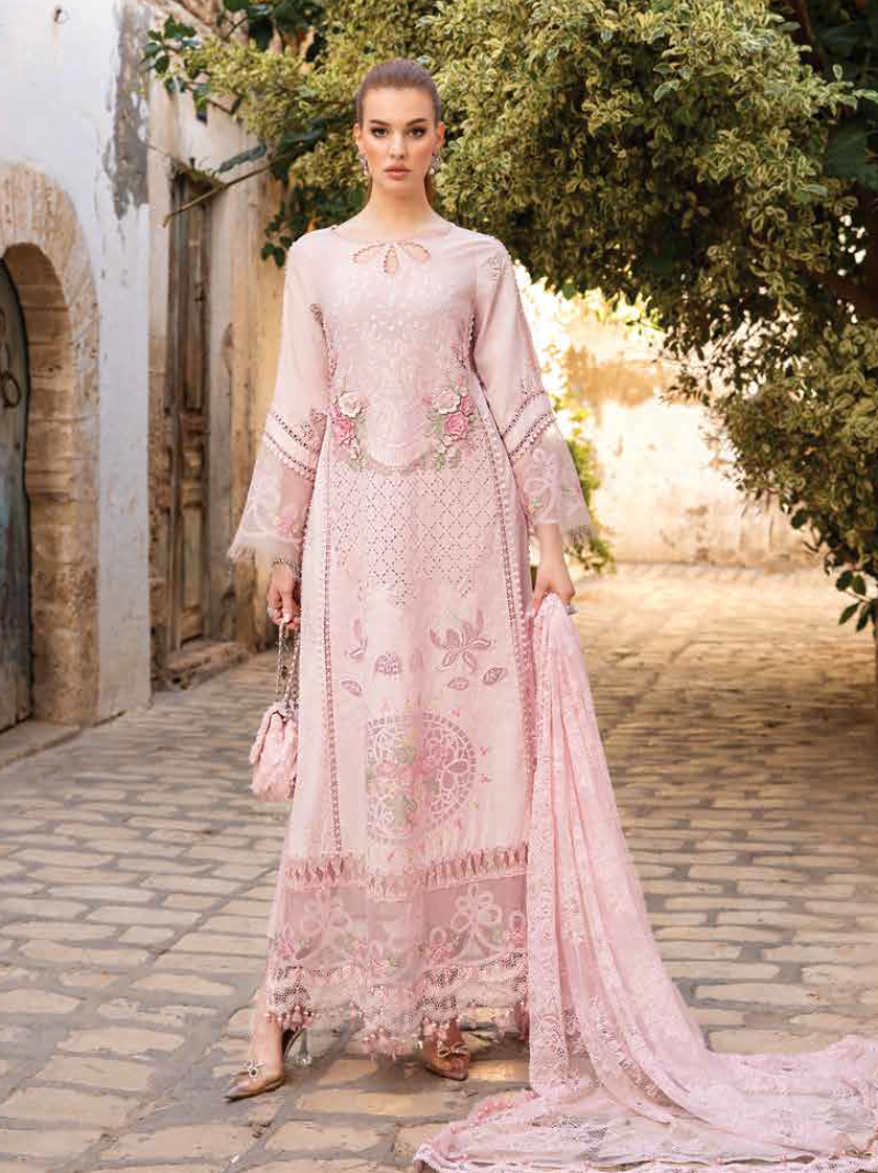 Maria.B D-2411-A Embroidered Luxury Lawn 3pc Suit Collection 2024