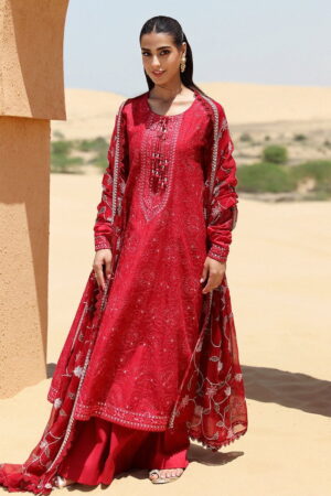 Cross Stitch Vermillion Scarlet 3 Piece Embroidered Lawn Suit