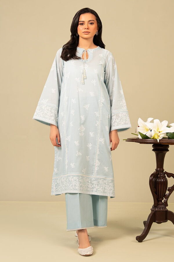 Cross Stitch Sterling Blue 2 Piece Printed Suit