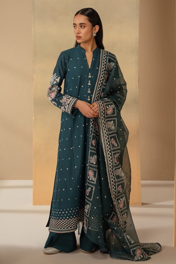 Cross Stitch Midnight Bloom 3 Piece Embroidered Lawn Suit