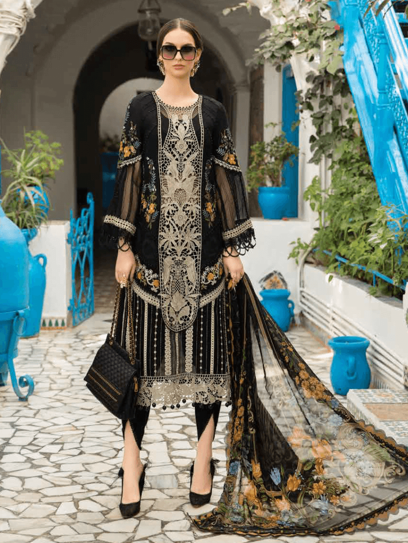 Maria.B D-2415-B Embroidered Luxury Lawn 3pc Suit Collection 2024