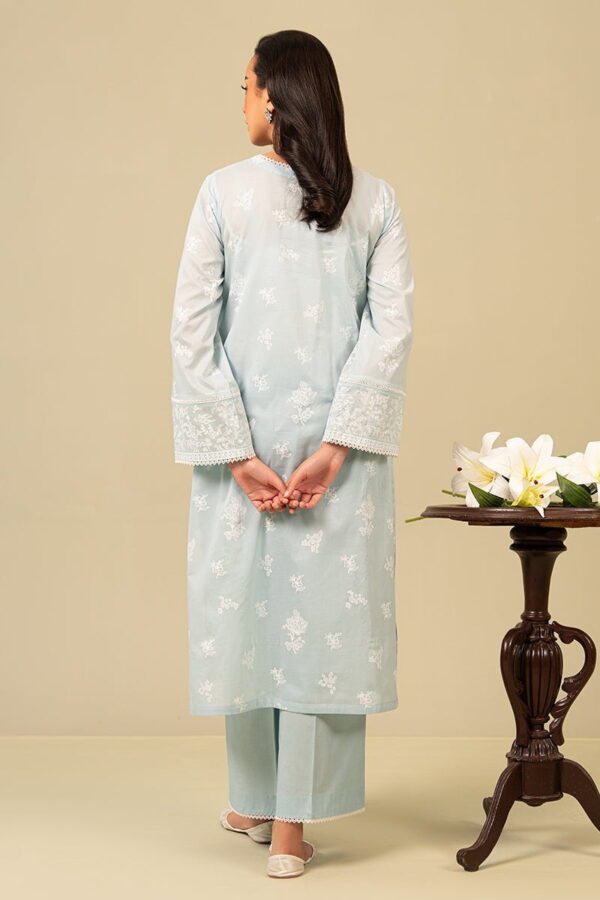 Cross Stitch Sterling Blue 2 Piece Printed Suit