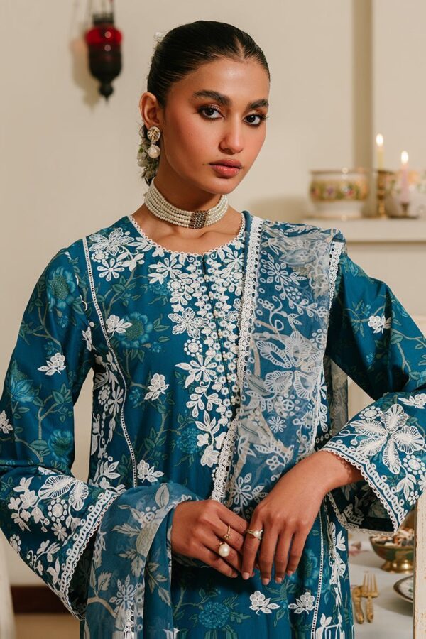 Cross Stitch Ice Bloom 3 Piece Embroidered Lawn Suit