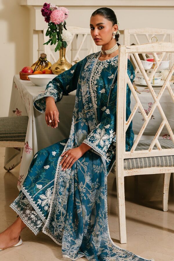 Cross Stitch Ice Bloom 3 Piece Embroidered Lawn Suit