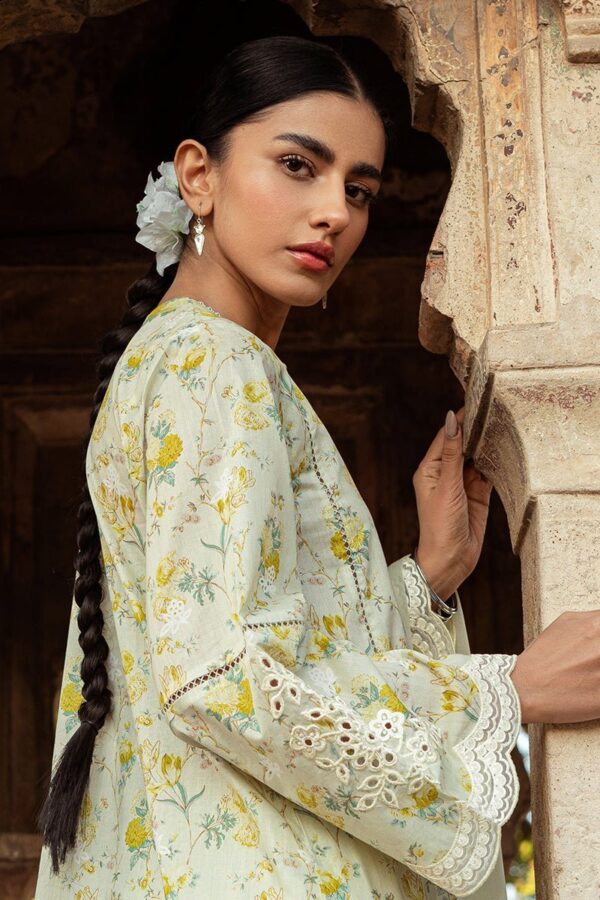 Cross Stitch Lime Primrose 3 Piece Lawn Printed Suit