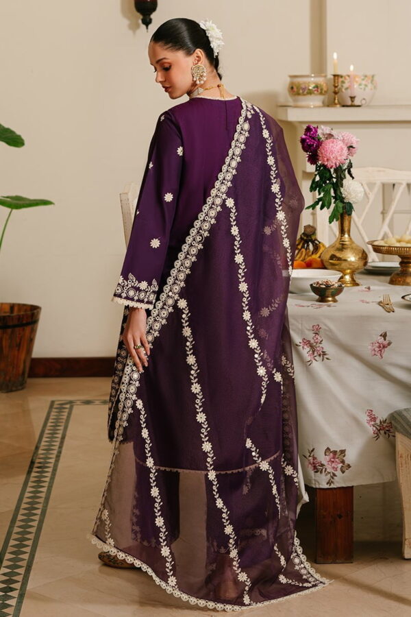 Cross Stitch Plum Grain 3 Piece Embroidered Lawn Suit