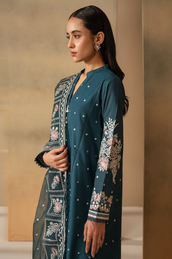 Cross Stitch Midnight Bloom 3 Piece Embroidered Lawn Suit