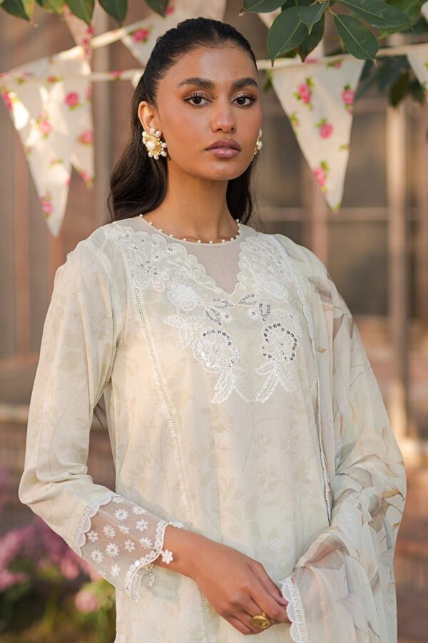 Cross Stitch Whispering White 3 Piece Embroidered Lawn Suit