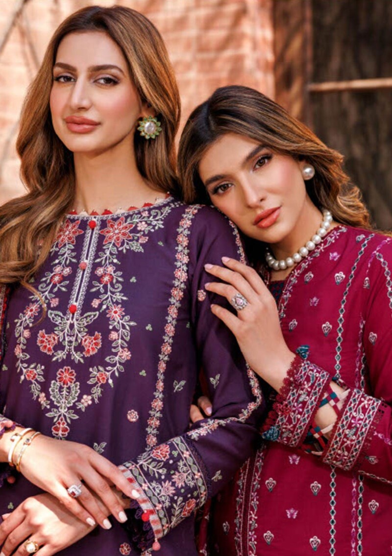 Farasha Kaavish Fk24 02 Shadow Berry Lawn Collection