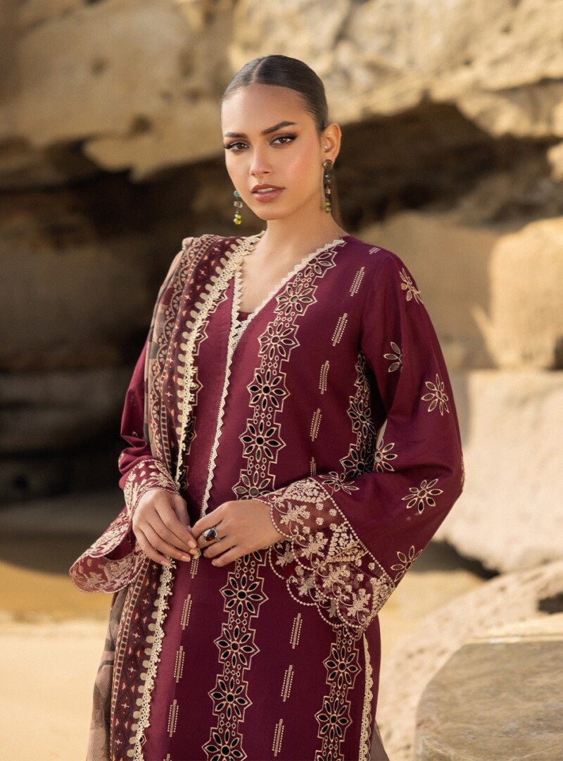 Zainab Chottani D-01B Aysel Embroidered Chikankari Lawn 3Pc Suit Collection 2024