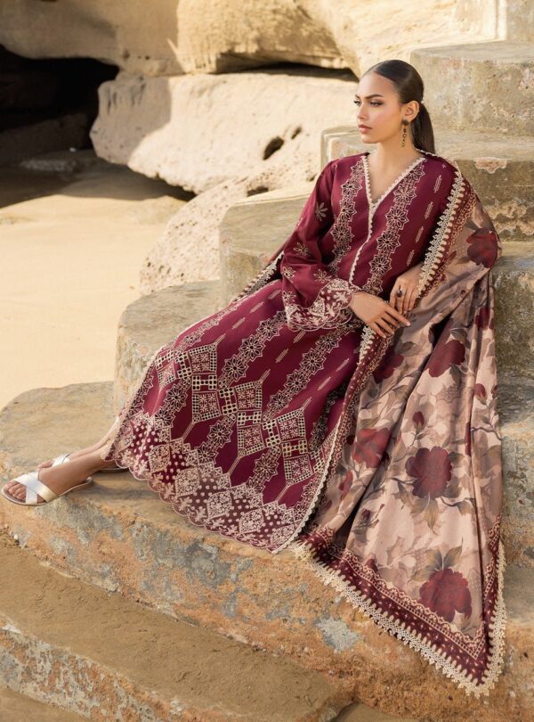 Zainab Chottani D-01B Aysel Embroidered Chikankari Lawn 3Pc Suit Collection 2024