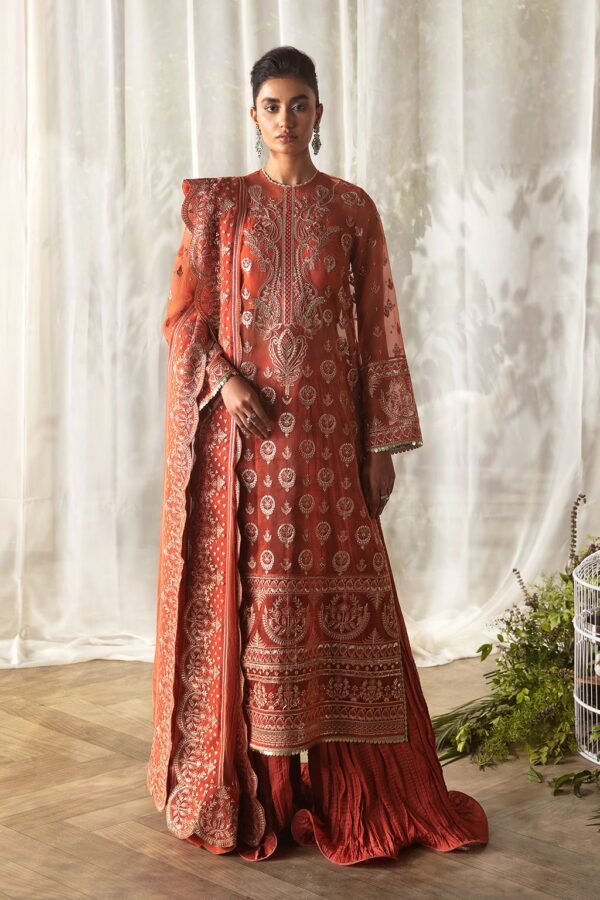 Farasha Shadow Berry Embroidered Lawn Ss 24 Collection 24