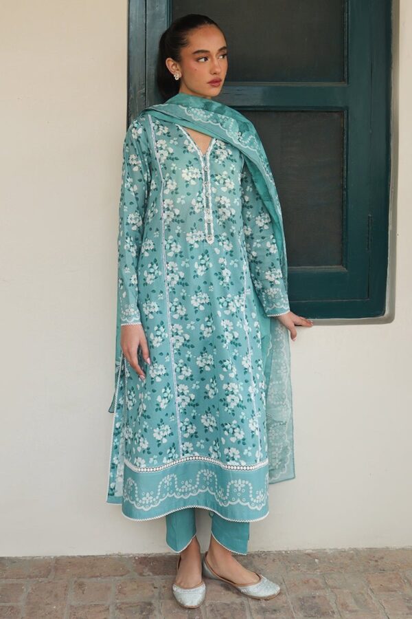 Cross Stitch Blue Charm 3 Piece Printed Lawn Suit