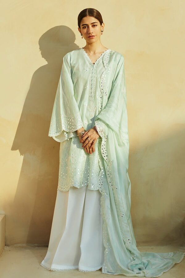 Cross Stitch Whisper Mint 3 Piece Lawn Embroidered Suit