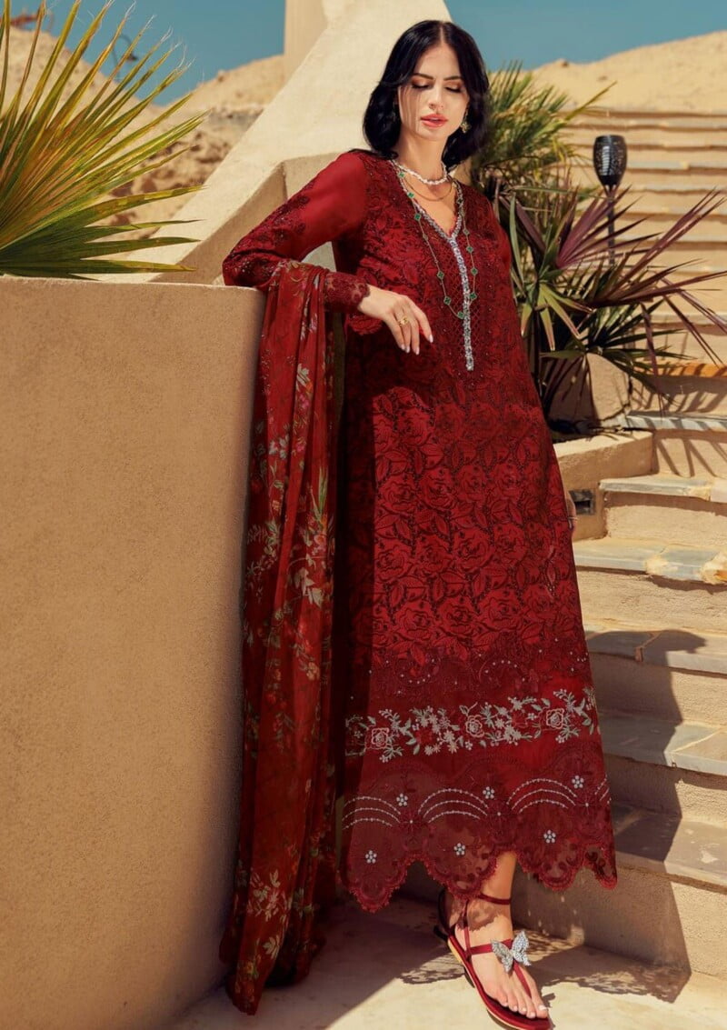 Noor By Saadia Asad Sl24 01 Eid Handwork Laserkari Lawn Collection 2024