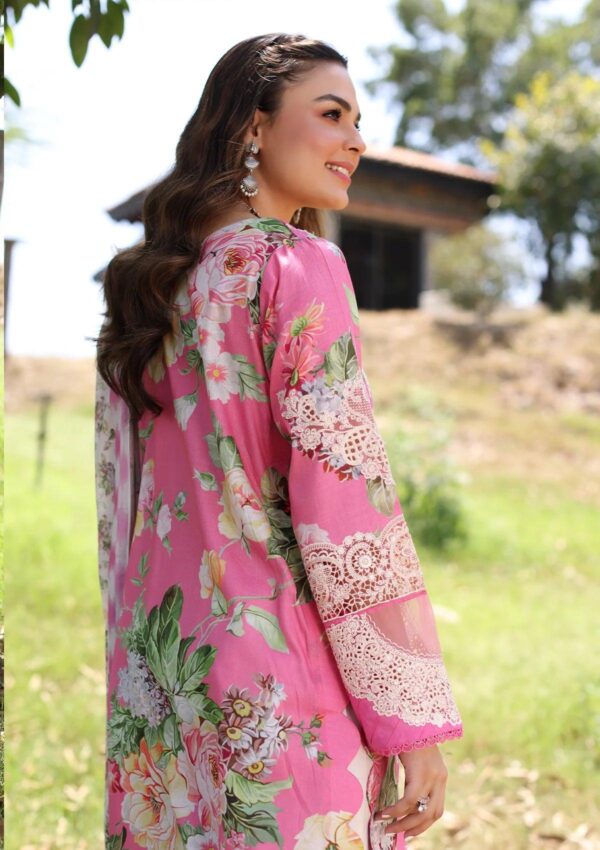 Elaf Eck 03B Pink Muse Print Chikankari 2024