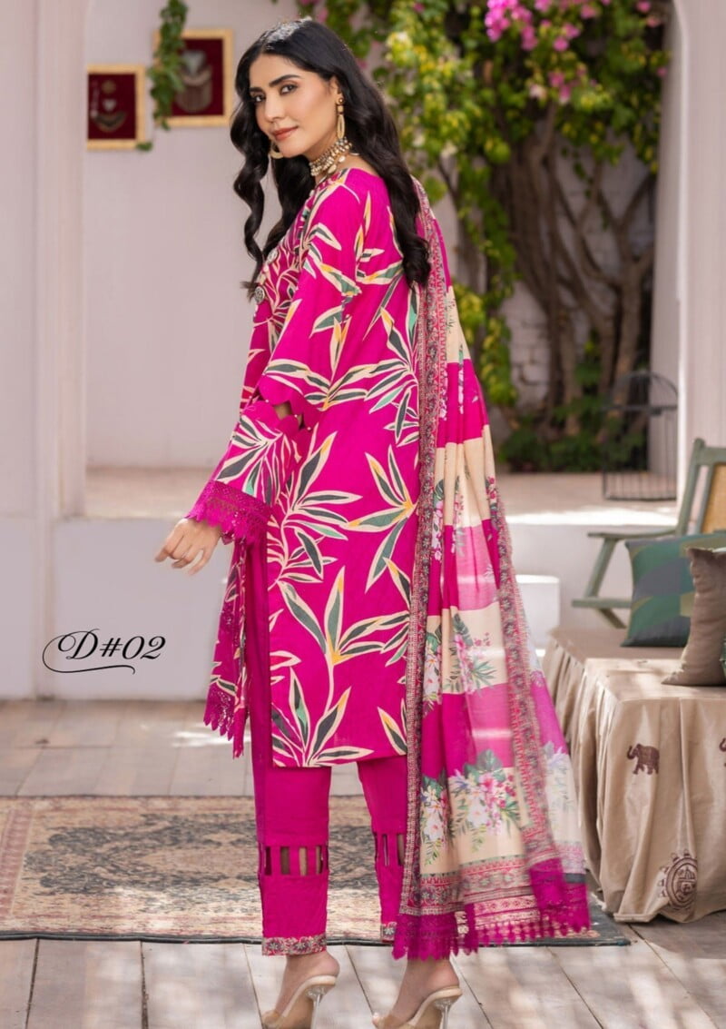 Humdum Rang E Noor Hrn 03 Lawn Collection