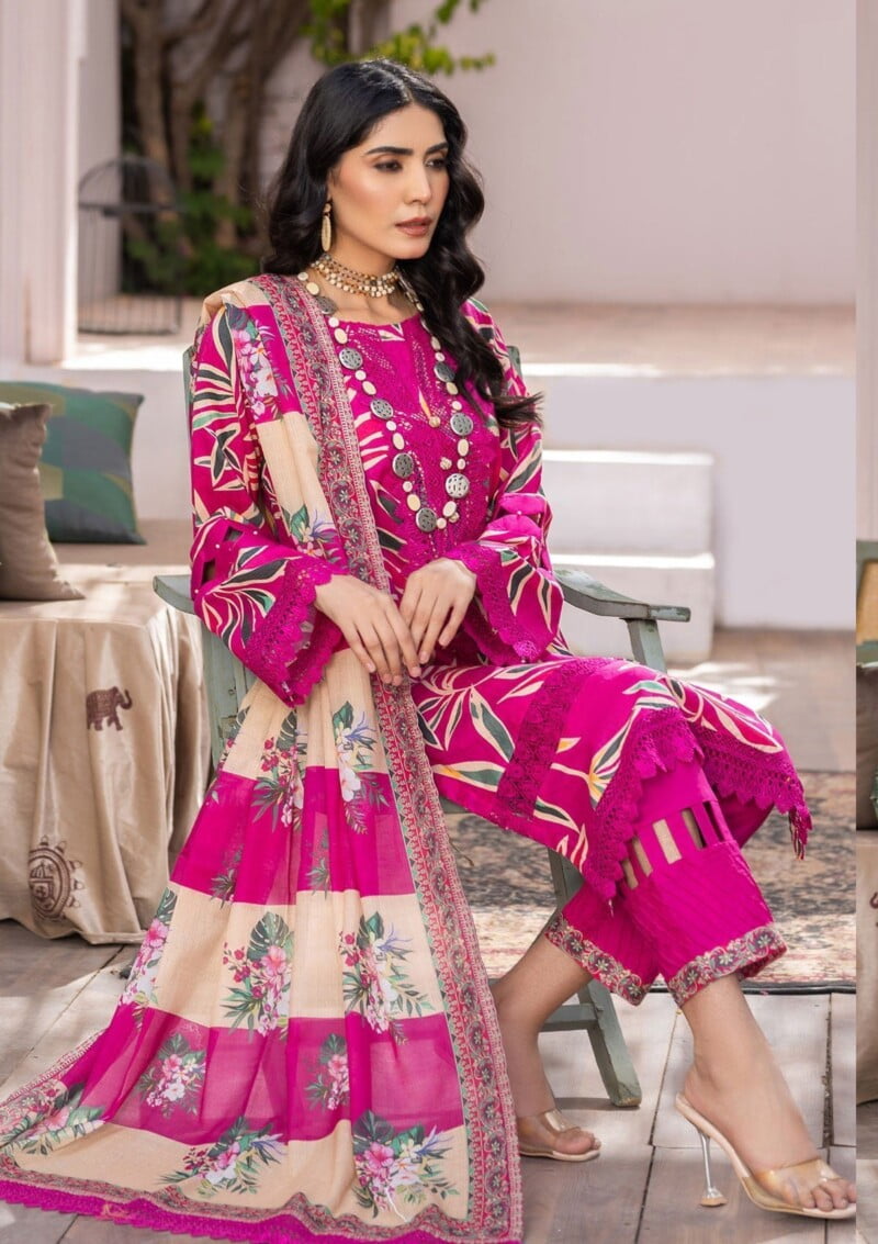 Humdum Rang E Noor Hrn 03 Lawn Collection