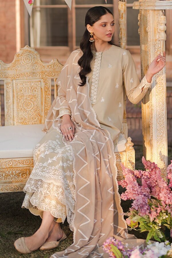 Cross Stitch Pale Green 3 Piece Embroidered Lawn Suit