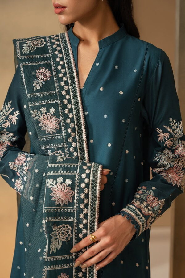 Cross Stitch Midnight Bloom 3 Piece Embroidered Lawn Suit