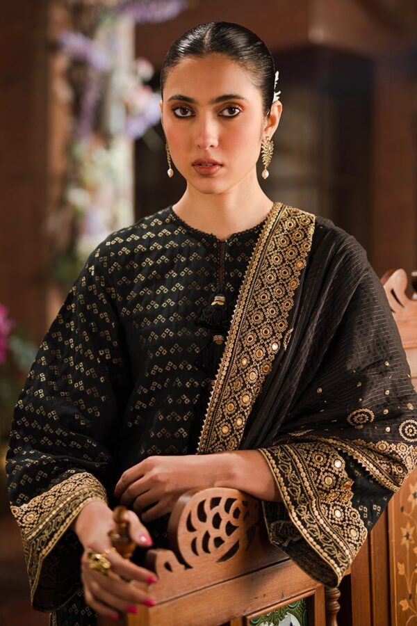 Cross Stitch Auric Gild 3 Piece Embroidered Jacquard Suit