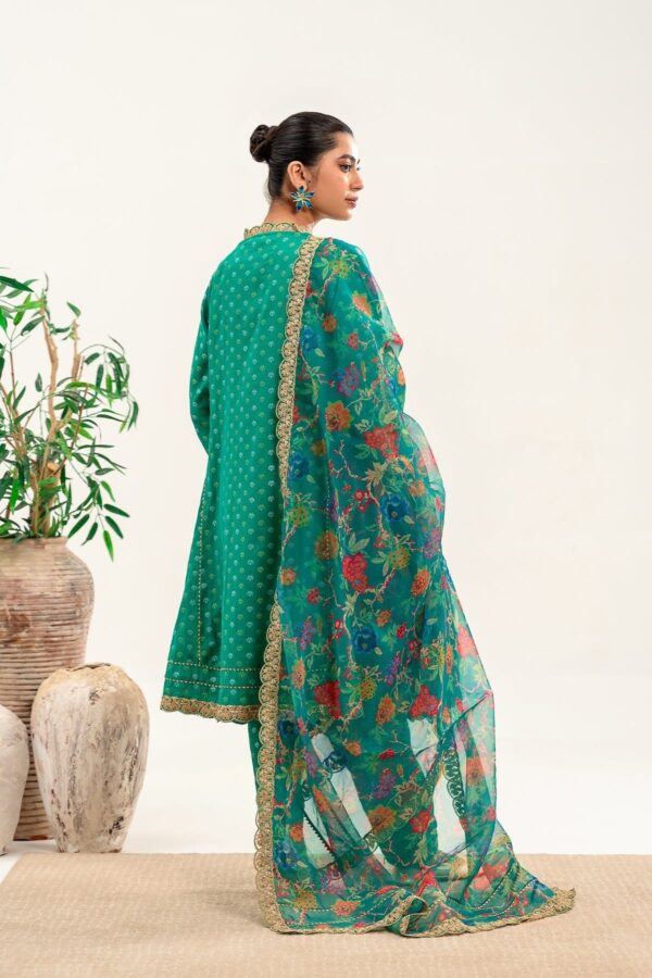 Charizma 3 Pc Embroidered Brosha Jacquard Shirt With Organza Dupatta And Trouser Cnp 3 91