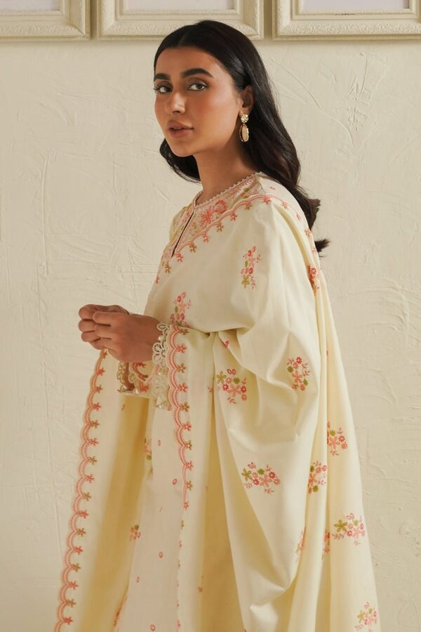 Cross Stitch Ivory Blossom 3 Piece Embroidered Lawn Suit