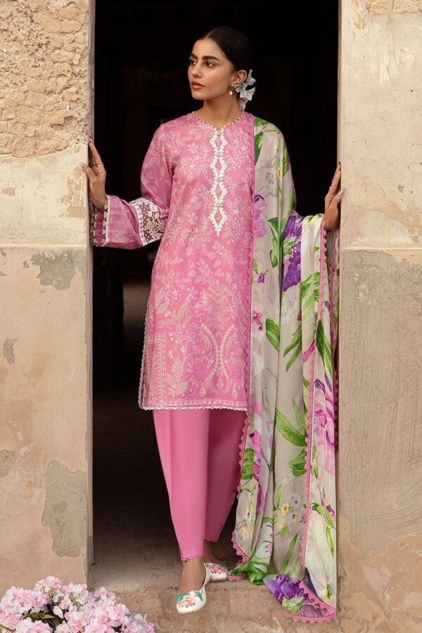 Cross Stitch Coral Floret 3 Piece Lawn Printed Suit