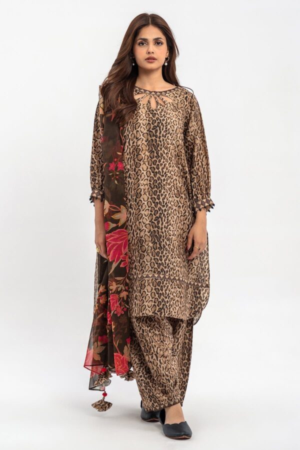 Charizma 3 Pc Satan Silk Shirt With Net Dupatta And Shalwar Cnp 3 236