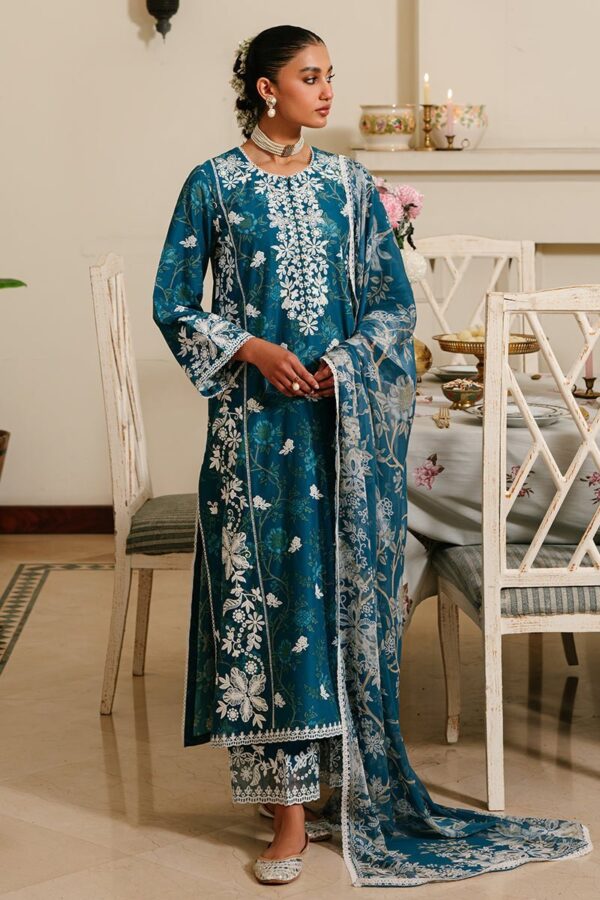 Cross Stitch Ice Bloom 3 Piece Embroidered Lawn Suit