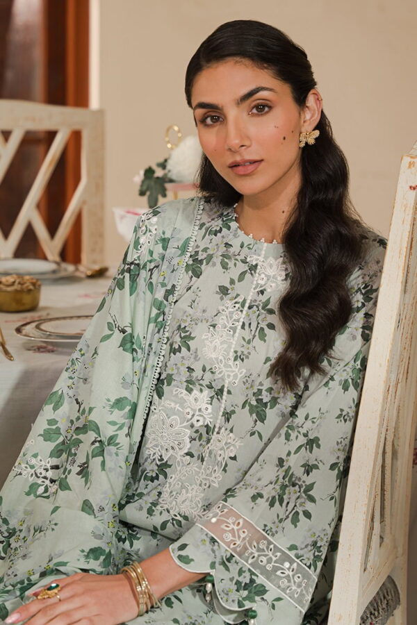 Cross Stitch Sage Silt 3 Piece Embroidered Lawn Suit